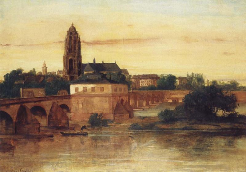 Gustave Courbet View of Frankfurt an Main Norge oil painting art